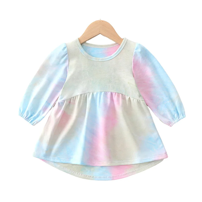 Baby Girls Tie Dye Dresses Wholesale 230111131