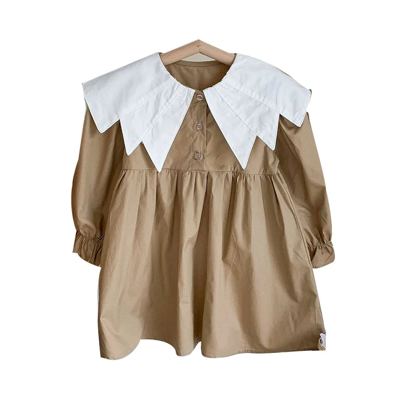 Baby Kid Girls Solid Color Dresses Wholesale 230113125