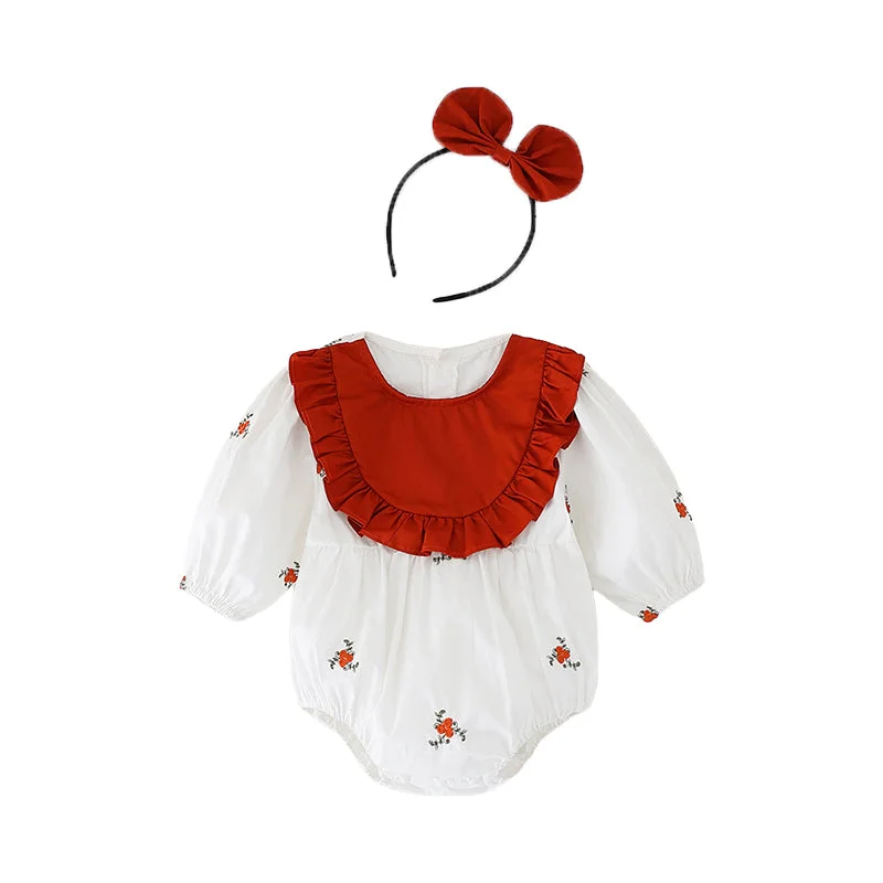 Baby Kid Girls Color-blocking Flower Embroidered Birthday Dresses Wholesale 230113249
