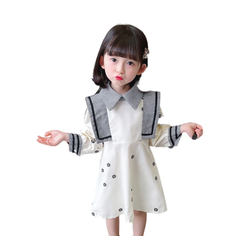 Baby Kid Girls Flower Embroidered Dresses Wholesale 230114196