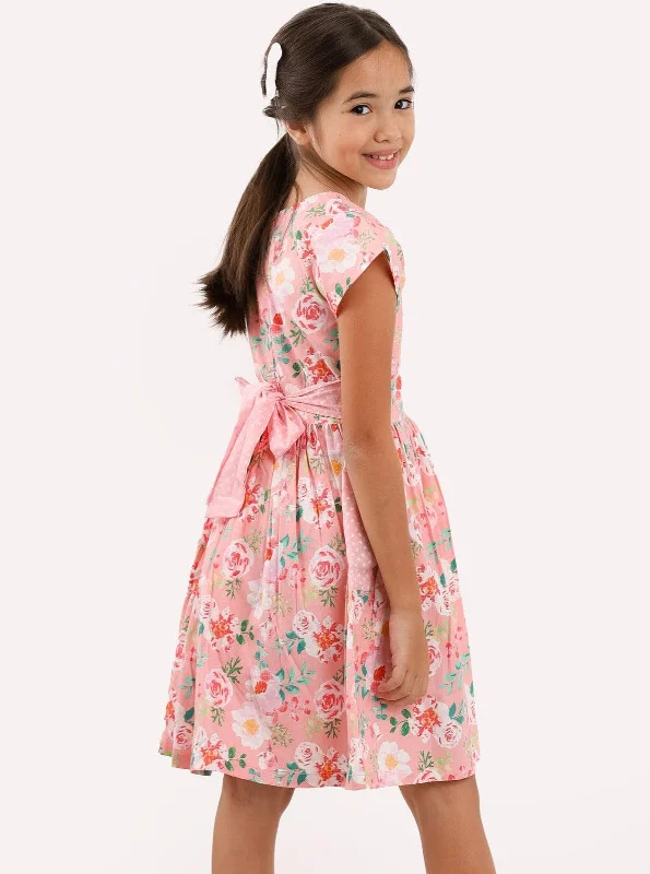 Angelina Pink Watercolour Dress
