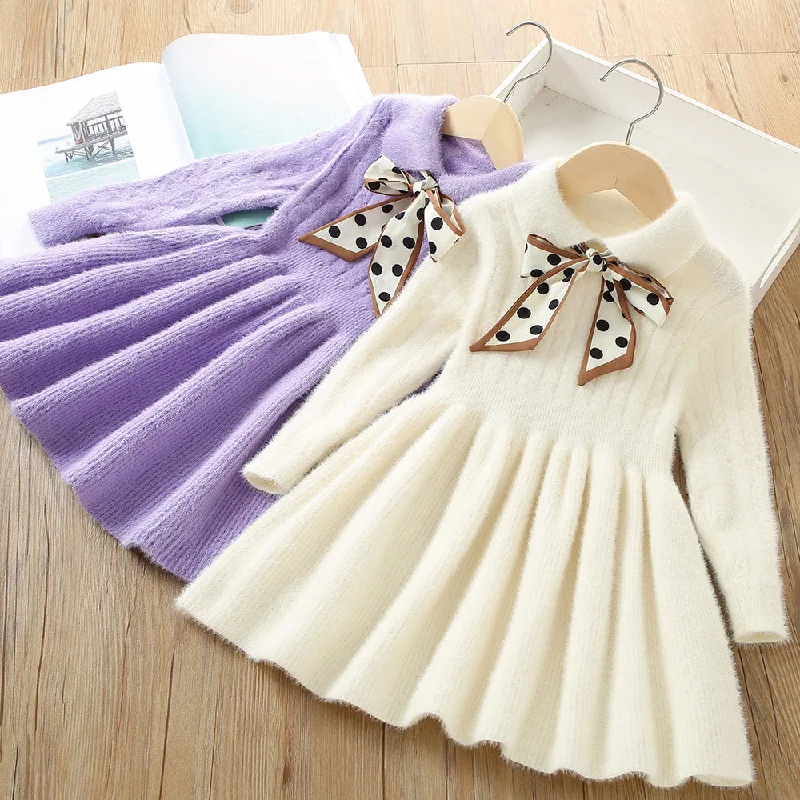 Baby Kid Girls Bow Dresses Wholesale 230105454