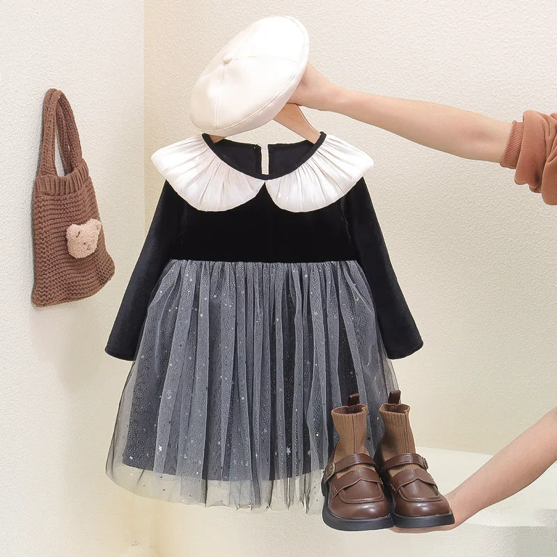 Baby Kid Girls Color-blocking Dresses Wholesale 230105685
