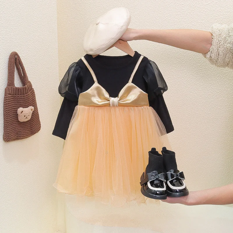 Baby Kid Girls Color-blocking Dresses Wholesale 230105754
