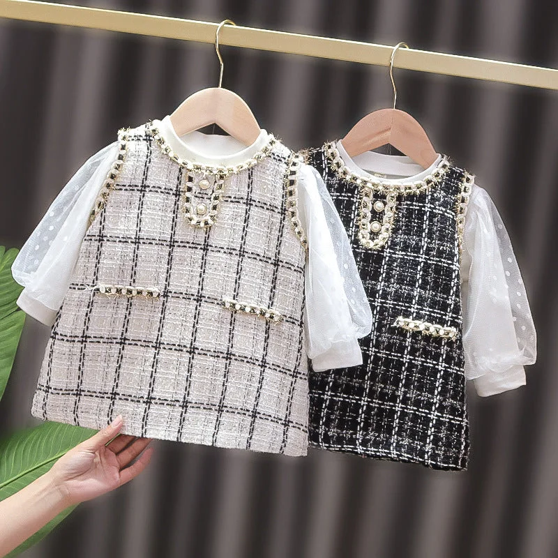 Baby Kid Girls Flower Fruit Polka dots Print Dresses Wholesale 23010576
