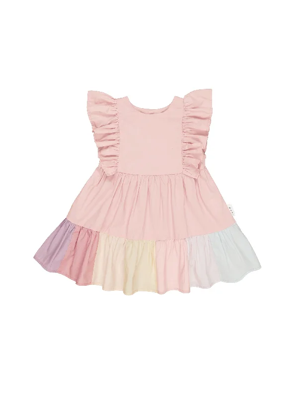 Huxbaby Riley Rainbow Hem Dress (Multi)