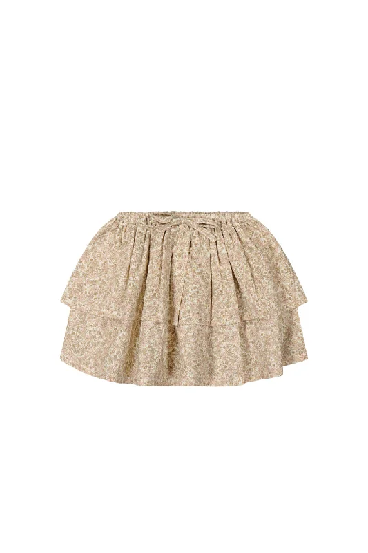 Jamie Kay Organic Cotton Heidi Skirt (Chloe Floral Egret)