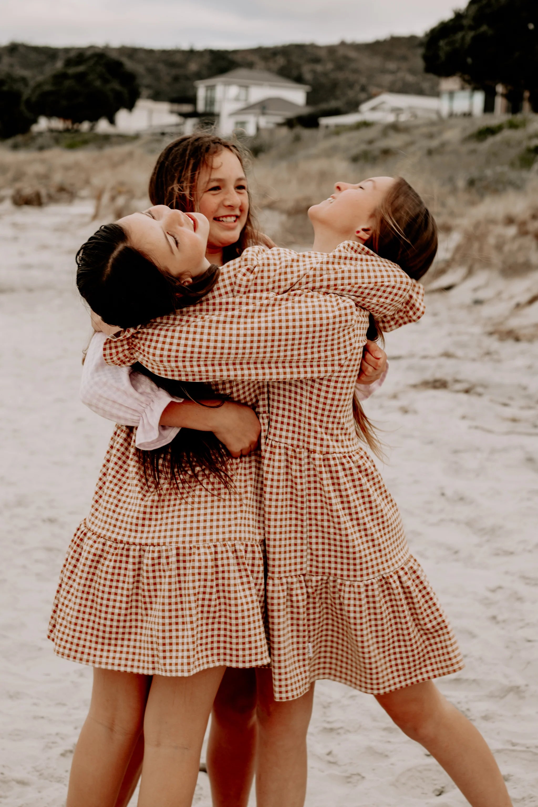Le Edit Gingham Dress (Caramel)