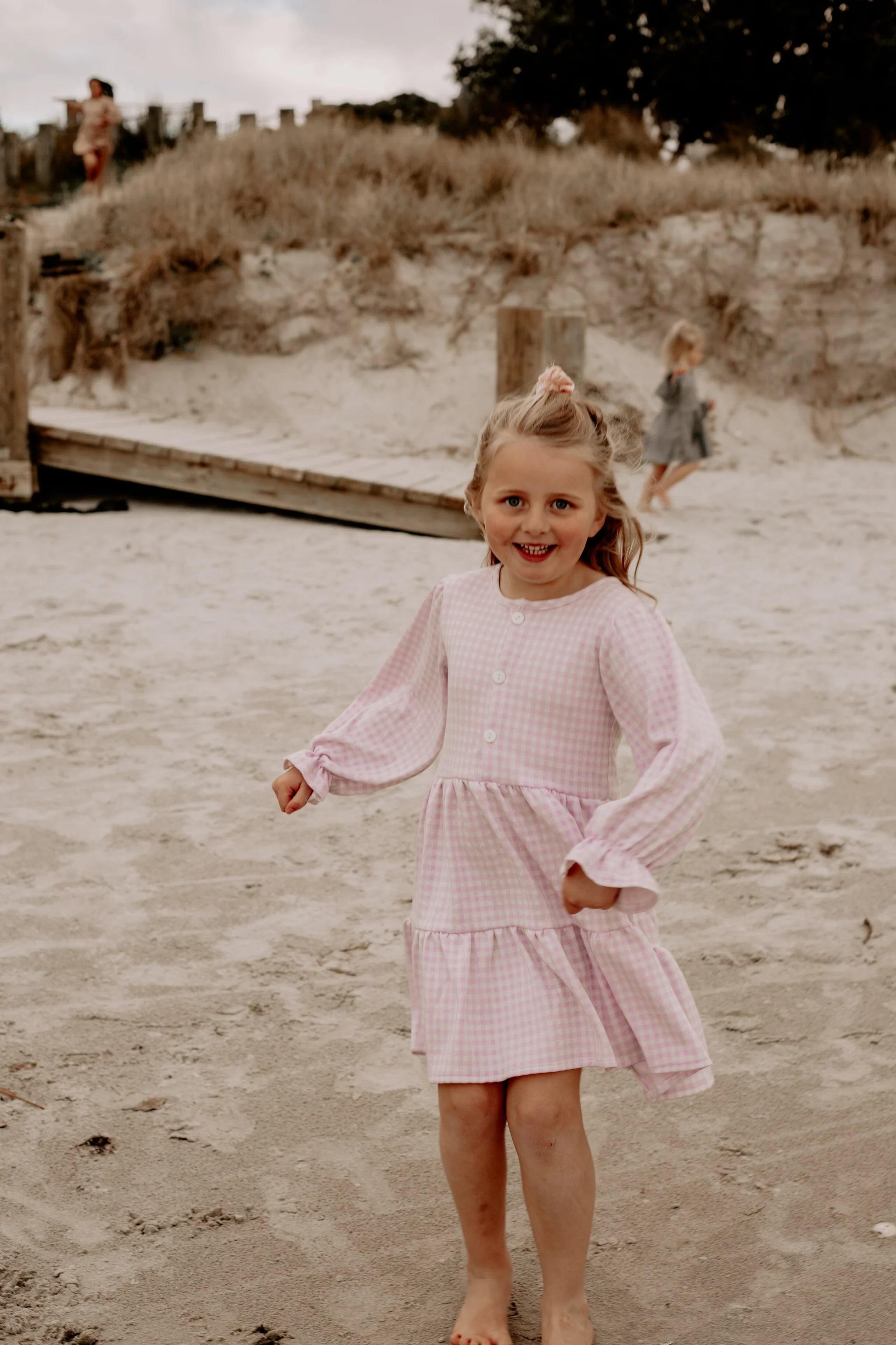 Le Edit Gingham Dress (Lilac)