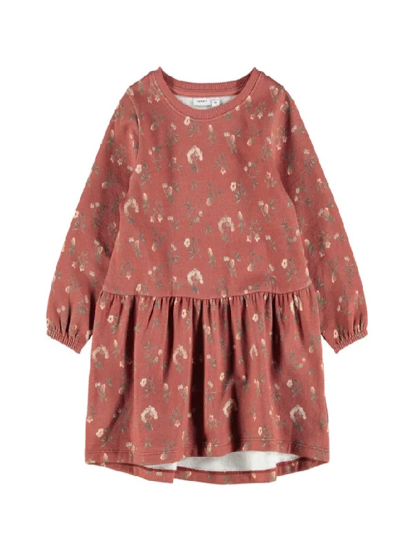 Name it Mini Girl Floral Print Sweat Dress