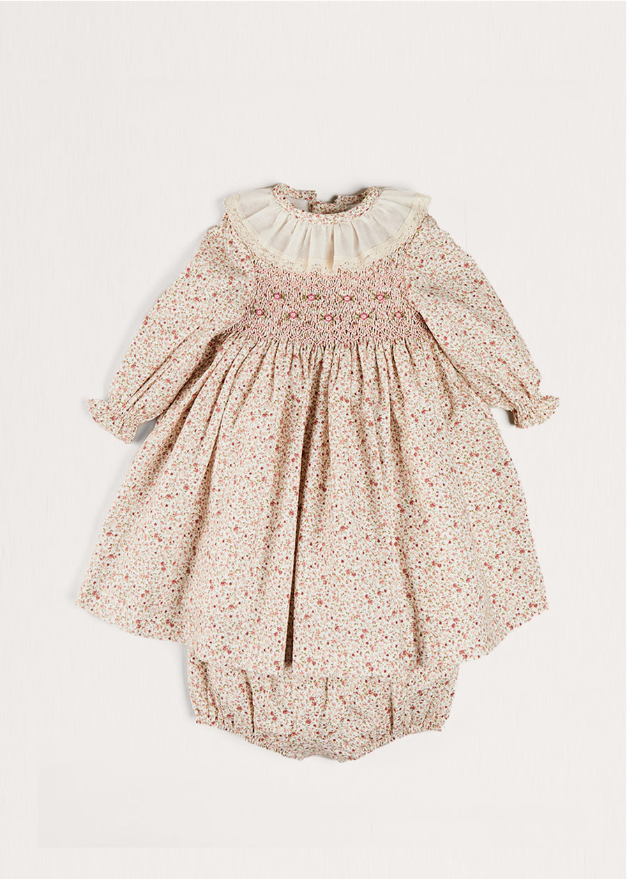 Ophelia Floral Dress with Bloomers in Pink (1mth-12mths)