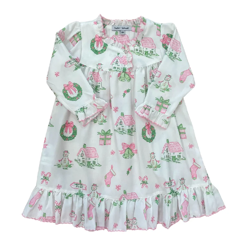 Pink & Green Christmas Nightgown