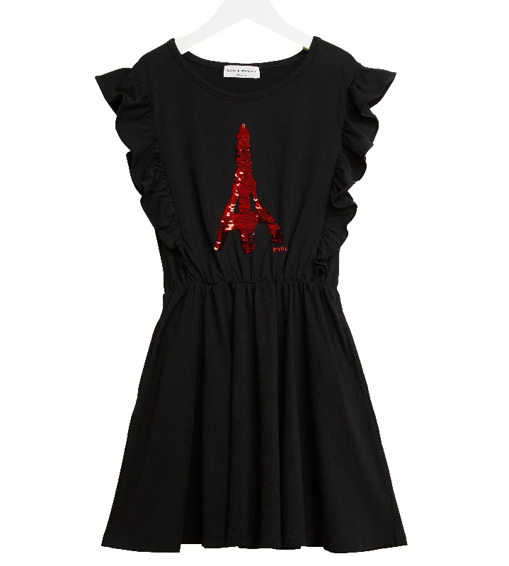 Sonia Rykiel Marine Ruffle Sleeve Dress